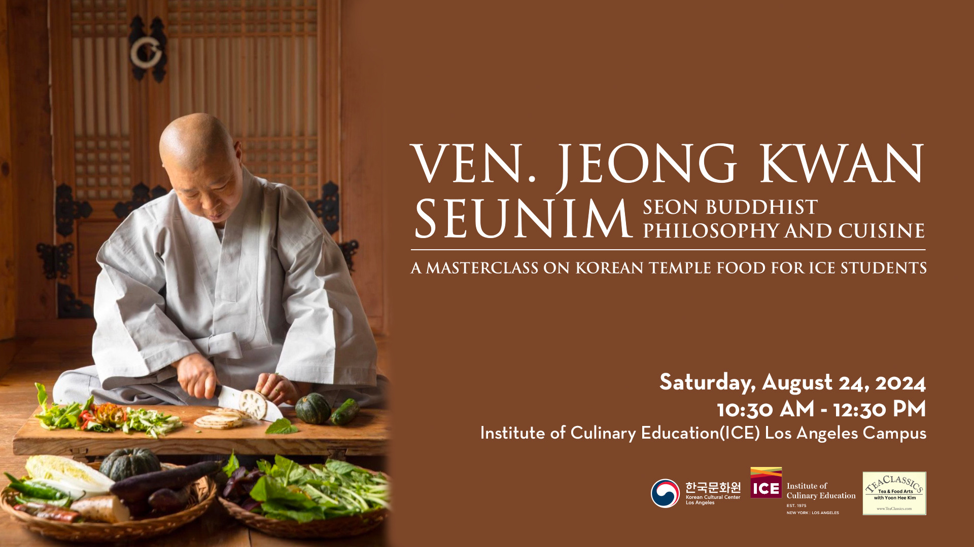 Seon Buddhist Philosophy and Cuisine with Ven. Jeong Kwan Seunim