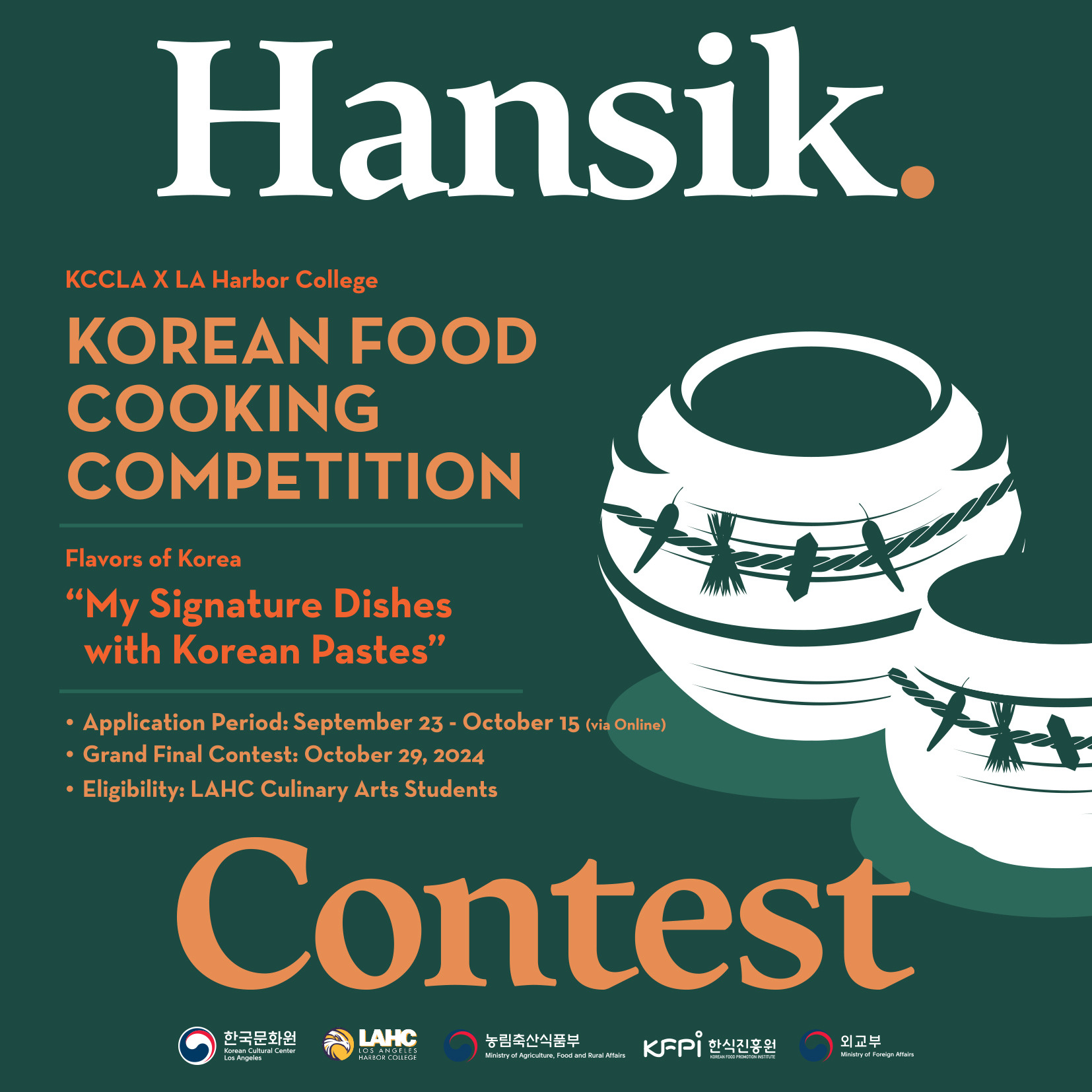 2024 HANSIK CONTEST: Korean Food Cooking Competition