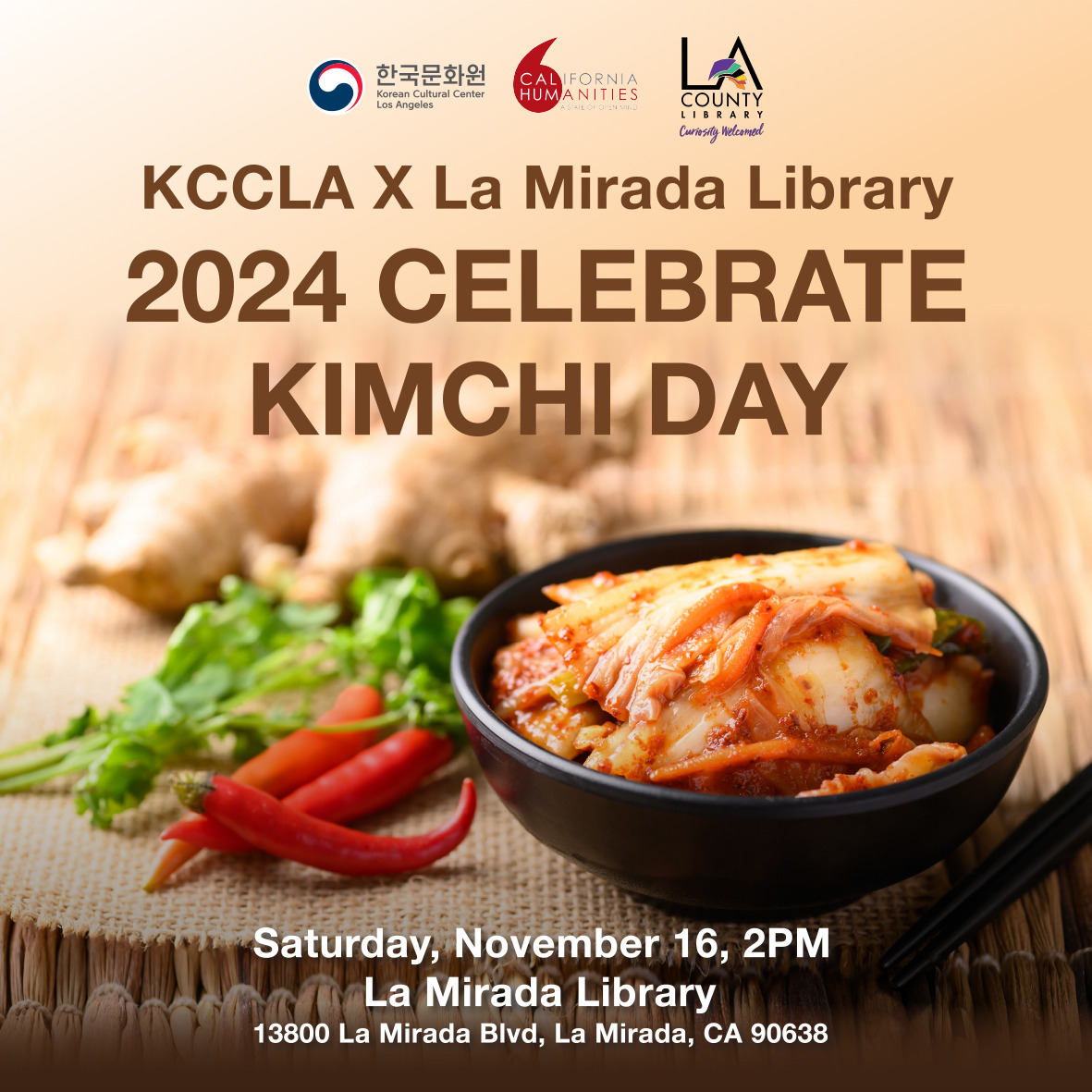 2024 Celebrate Kimchi Day with KCCLA X La Mirada Library